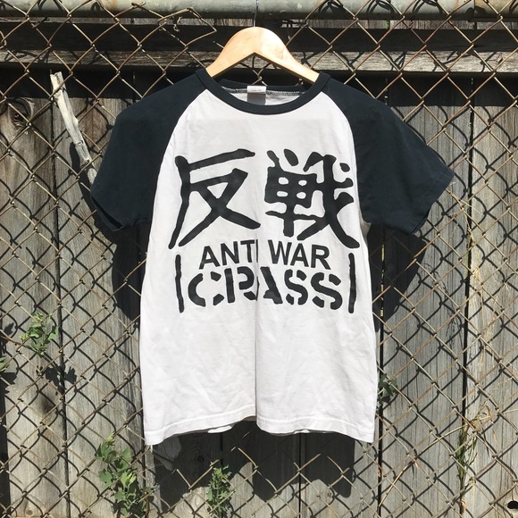 ⛔️SOLD⛔️Vintage Crass Raglan Sleeve Band Tee - Picture 1 of 5
